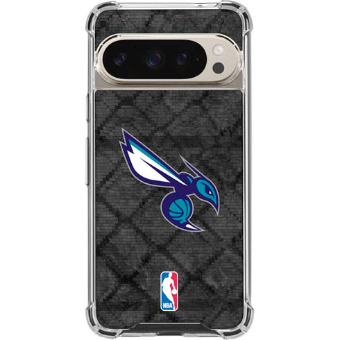 NBA Charlotte Hornets Dark Rust Pixel 9/9 Pro Clear Case